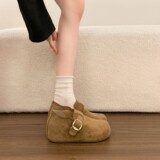 Женские босоножки birkenstocks на толстой подошве с увеличенной посадкой, новинка 2026 года, осенние мокасины, тонкие туфли в горошек с педалями Birkenstocks