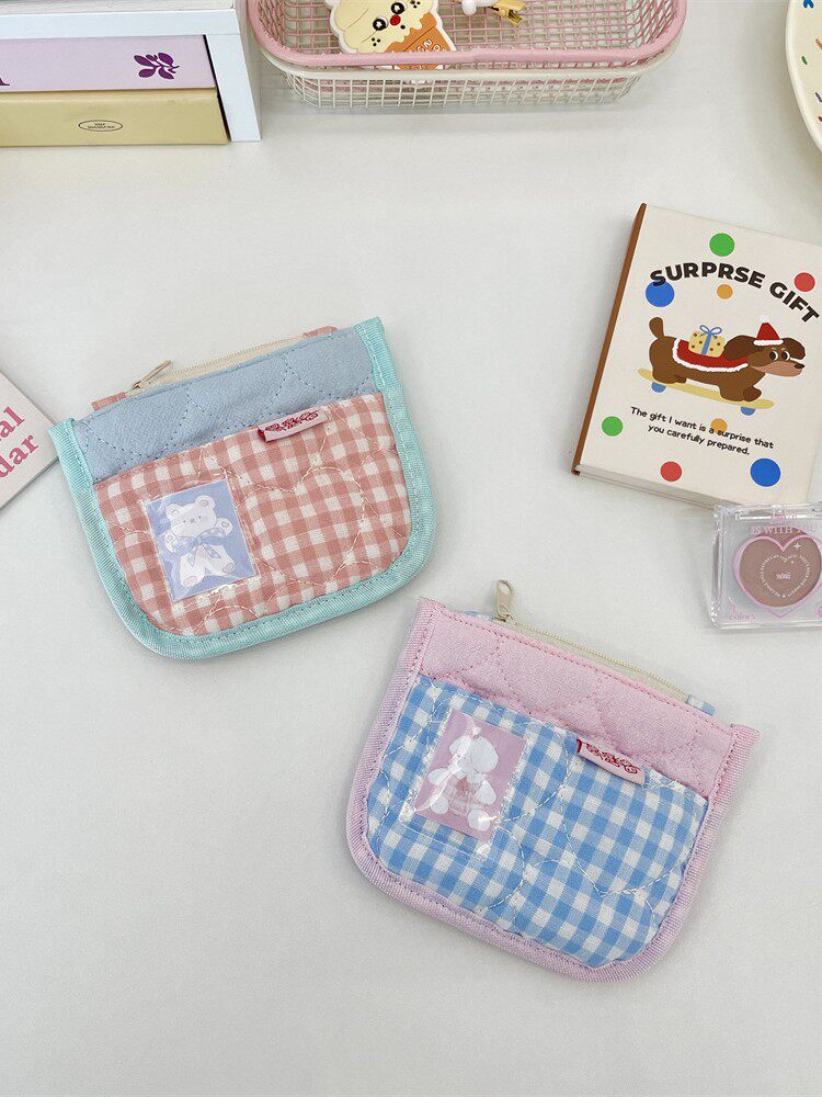 58261 Cute and Sweet Card Holder, Coin Storage Bag, Student Bank Card Id Bag, Coin Storage Bag for Small Objects