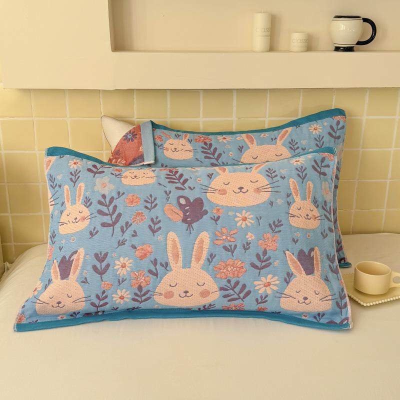 Spring and Summer Old-Fashioned Yunrou Non-Pure Cotton Thickeneded Three-Layer Gauze Towel Quilt Three-Piece Set Blanket Travel Nap Blanket