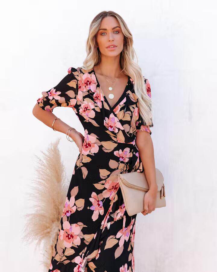 Vacation Style Maxi Dress Lightweight Floral Print Sleeveless Comfortable Fabric Perfect for Summer Getaways