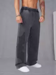 Youngla Collaboration with Batman Men's Sports Pants American Casual Trendy Casual Pants Jogging Fitness Straight-Leg Pants
