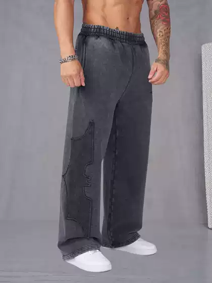 Youngla Collaboration with Batman Men's Sports Pants American Casual Trendy Casual Pants Jogging Fitness Straight-Leg Pants