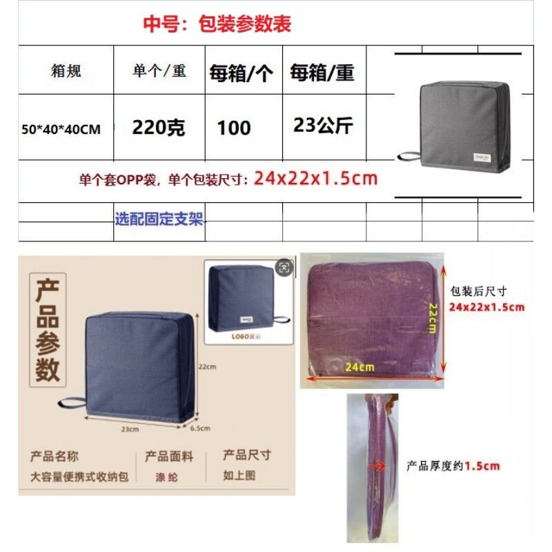 Shuxin Cosmetic Bag with Large Opening, Vertical Large-Capacity Cosmetic Storage Bag, Office Desk Organizer Bag, Pencil Case