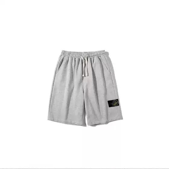 Summer Cross-border E-commerce Explosions Stone STON Fashion Brand Micro-seal Lace-up Loose Men's and Women's Pants Cotton Shorts