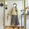 Original by Zhiyanji [Nuonuo Milk Green] Ming-Style Square Collar Baju Ming-Style Thickened Velvet Hanfu Women's Mamian Skirt for Autumn and Winter