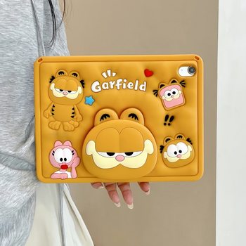 Cartoon Telescopic Stand Garfield Suitable for iPad Air 11 Protective Cover Pro 2025 Apple A16 Tablet Female