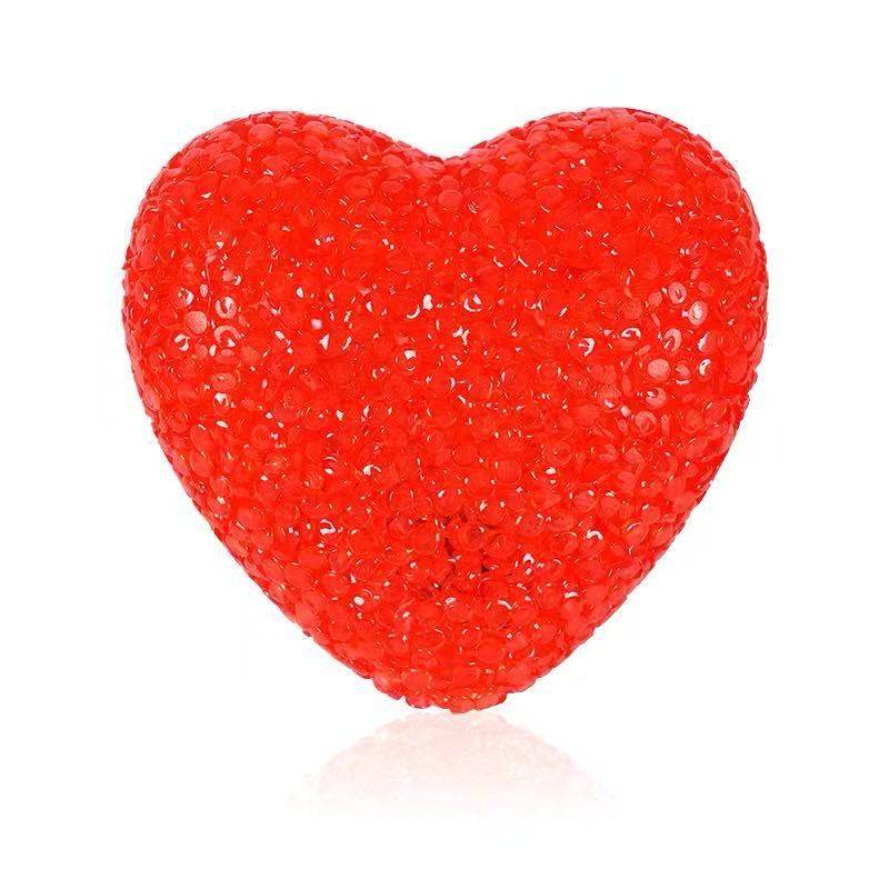 Stage Handheld Red Heart-Shaped Dance Performance Chorus Performance Luminous Wrist Props Red Heart Night Light Wholesale
