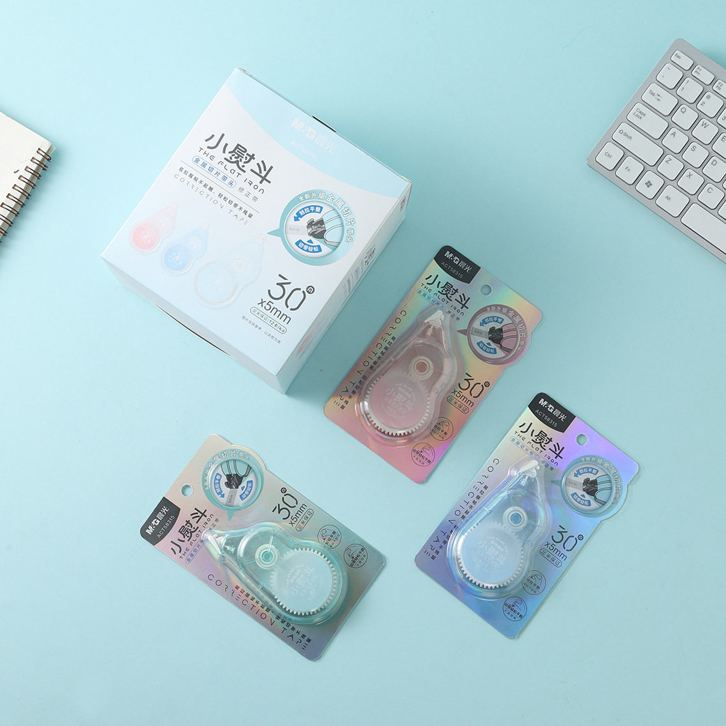 Morning Light 58315 Small Iron Correction Tape 30m Metal Head Pet Transparent Core Large Capacity Correction Tape Core