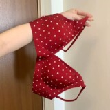 Рождественский комплект нижнего белья красного цвета в горошек, женская тонкая маленькая грудь без стального кольца, удобный и бесшовный бюстгальтер с мягкой поддержкой на день рождения