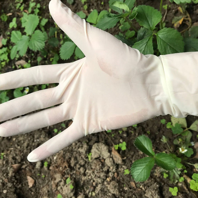 Brand New Thickened Yellow 12inch Waterproof Acid and Alkali Resistant Chemical Gloves Disposable Latex Gloves for Left and Right Hands