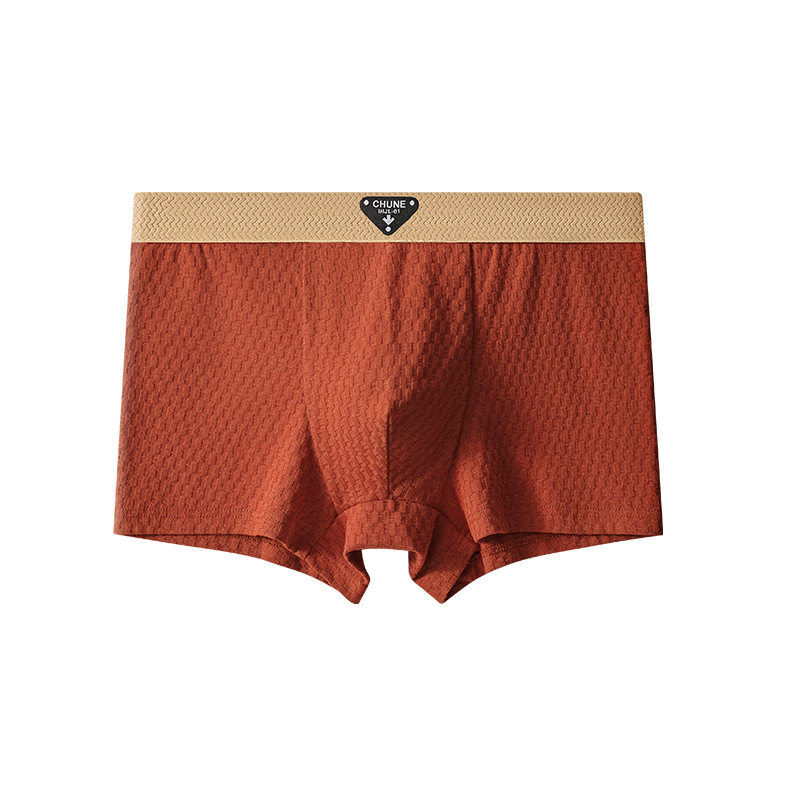 New Men's Pure Cotton Boxer Briefs Trendy Breathable Comfortable Sports Shorts Gift Box Set