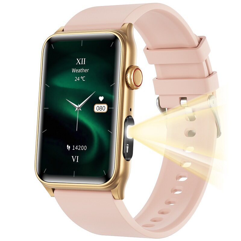 Cross-border new smart watch G50 flashlight outdoor multi-exercise heart rate blood oxygen health monitoring Bluetooth call