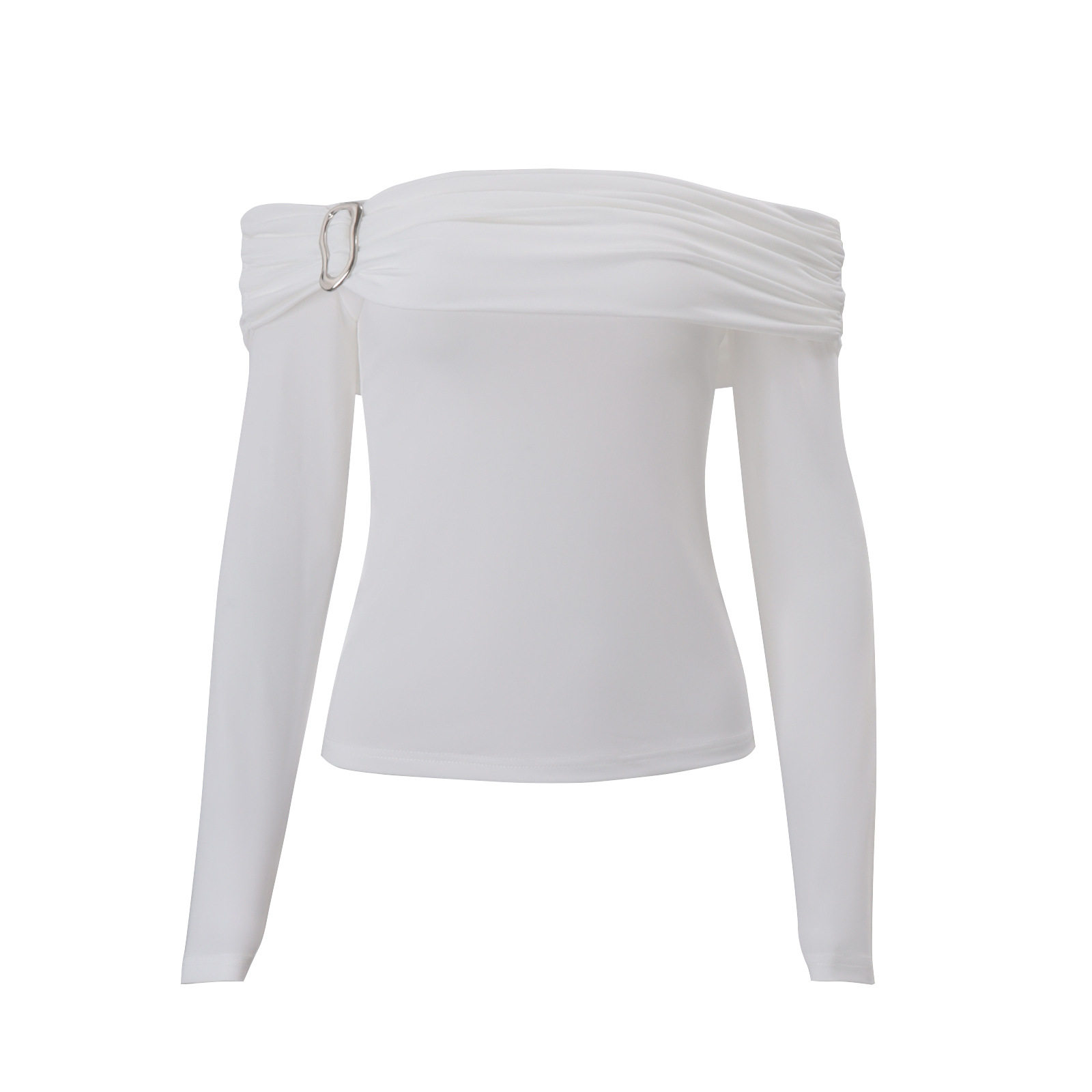 Summer Womens Top Off Shoulder Slim Fit Solid Color Backless Trendy Casual Wear Wholesale Available