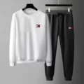 White + black pants