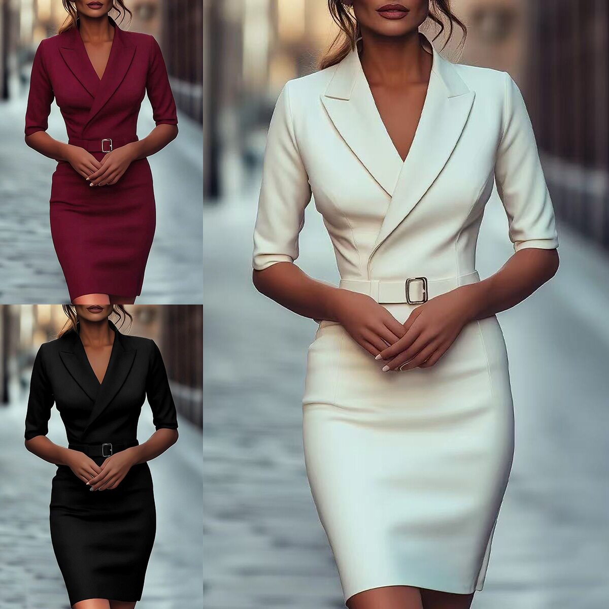 women's new style skirt temperament strap waist dress