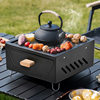 Home Camping Courtyard Barbecue Grill Outdoor Portable Charcoal Grill Square Stove for Tea Brewing Camping Fire Pit