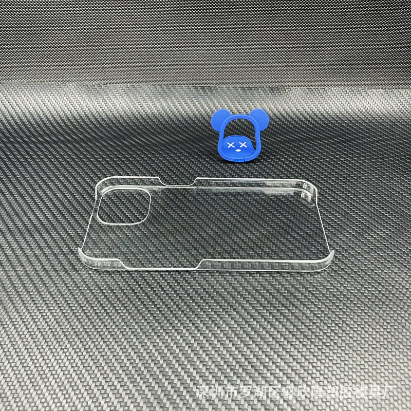 Suitable for Apple 17 Half-Pack Mobile Phone Case 17Pro Transparent Protective Cover 14Pro Glossy Hard Shell Creative Opening Material