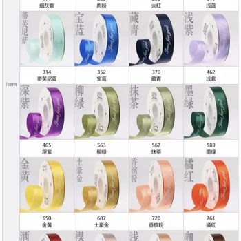 2.5cm Satin Ribbon Polyester Printing with English Letter Ribbon Webbing Flower Art Gift Box Bag Decoration