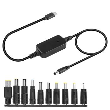 Type c to DC fast charge adjustable voltage Type adapter cable with 10 adapter notebook Universal Cable