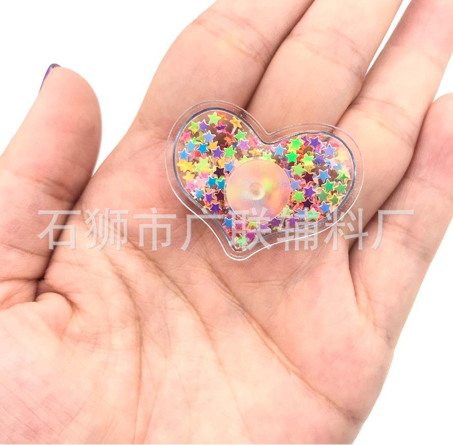 [Inflatable sequins bubble shoes flower] cute fruit series hole shoes accessories inflatable sequins decorative buckle