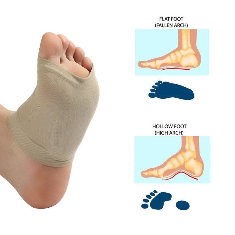 Bandage Arch Socks Flat Foot Socks Insole Collapse Support Orthopedic Pad Foot Valgus Half Size Pad Shock Absorption
