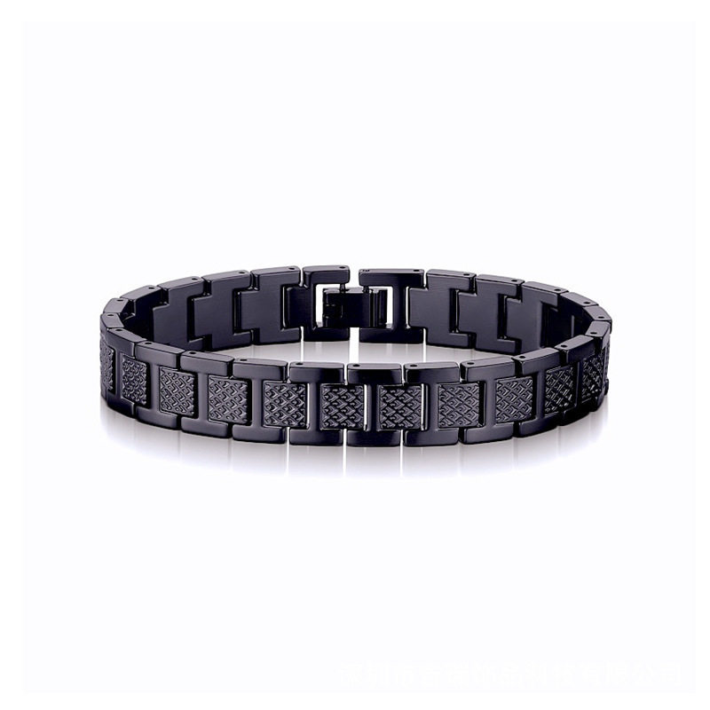 Cross-Border Hot-Selling Small Crocodile Titanium Steel Bracelet for Men, Light Luxury, High-End Feel, 18K Gold Adjustable Stainless Steel Magnetic Bracelet
