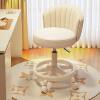 Makeup Chair for Girls' Bedroom, Stool, Makeup Stool, Internet-Famous Dressing Table Chair with Backrest, Manicure Swivel Chair, Home-Use Chair with Backrest