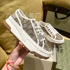 1977 Thick-Soled Canvas Shoes for Women 2023 New Retro Embroidered Dad Shoes Platform Sole Heightening Casual Canvas Shoes