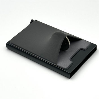 Cross-Border Card Holder Rfid Anti-Theft Brush Aluminum Alloy Multi-Card Slot Large Capacity Amazon Popular Elastic Cloth Card Box Card Holder