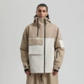 Khaki and off-white