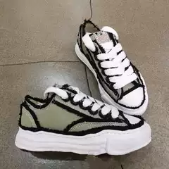 San Yuan My Unisex Black and White Frayed Edge Thick-Soled Height-Increasing Shoes, Same Style as Shawn Yue, Color-Block Dissolved Canvas Casual Sneakers