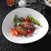 Ceramic Salad Bowl, Ribbed Salad Bowl, Hotel Ins-Style, Irregular-Shaped French Dessert, Specialty Restaurant, Cloud-Shaped Tableware, Deep Plate