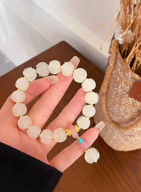 步生莲超仙甜美清新琉璃手串