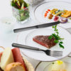 Cross-border Roman column stainless steel Western tableware knife, fork and spoon hotel household steak knife dessert spoon five-piece set