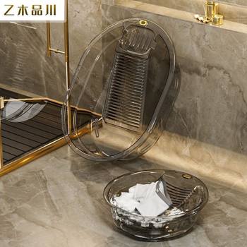 Washboard Basin Integrated Family Size Super Large Laundry Washboard Household Laundry Basin Thickened Durable Bucket