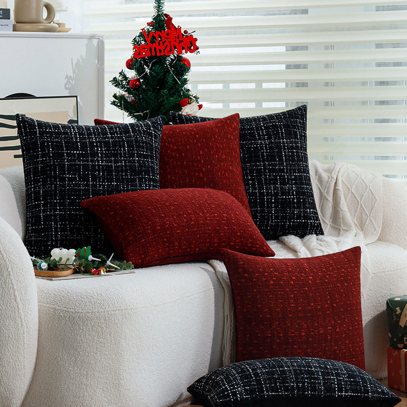 Amazon Christmas red festive cushion sofa bedside pillow pillow cross-border living room sofa cushion cover