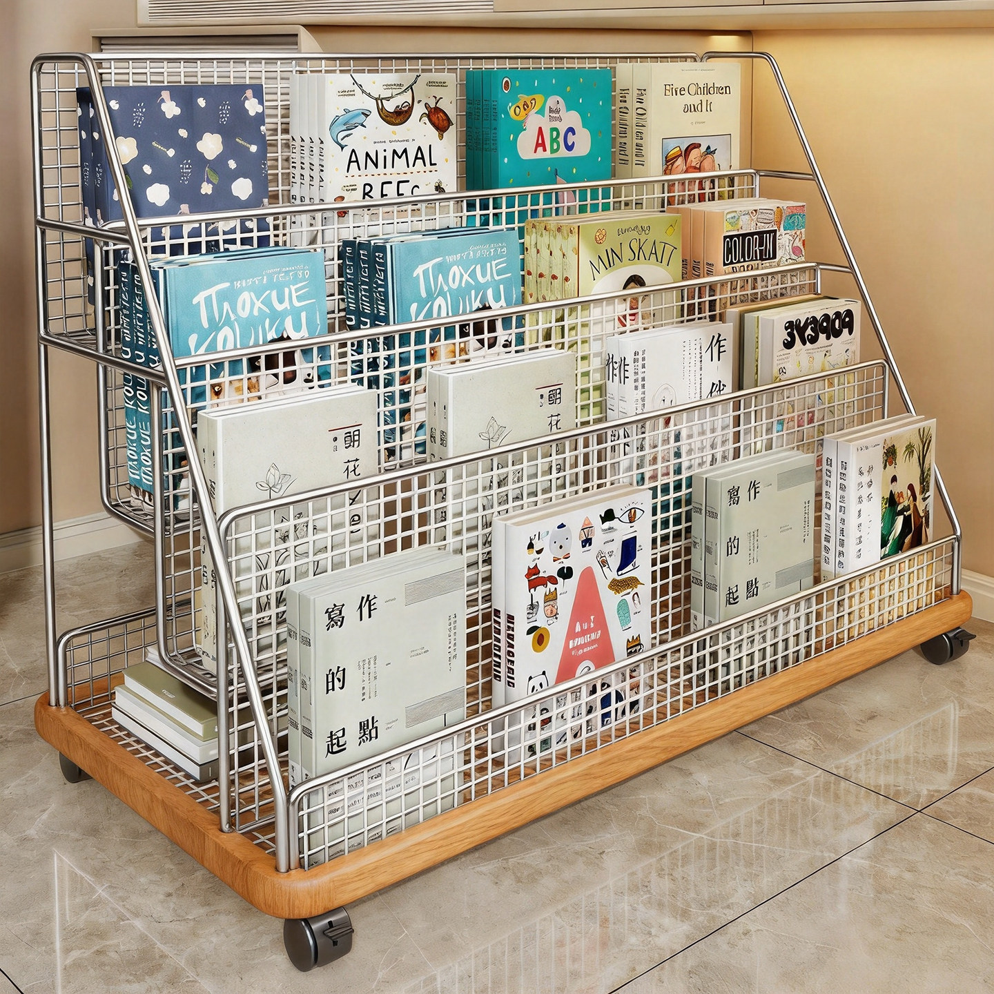desk bookshelf simple home multi-functional storage rack stu...