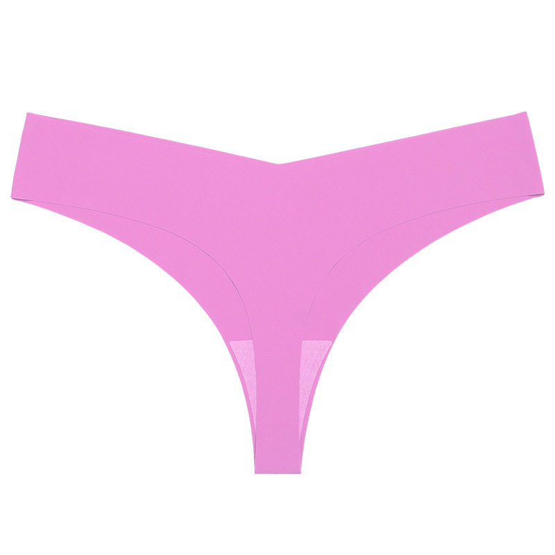 欧美低腰冰丝裸感无痕纯棉裆透气大码T型内裤 女士性感一片式内裤