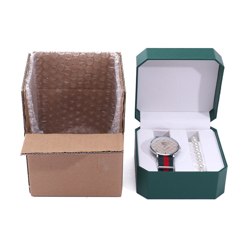 Octagonal PU Watch Box Flip Double Watch Packaging Box Watch Gift Box Jewelry Storage Watch Box Wholesale