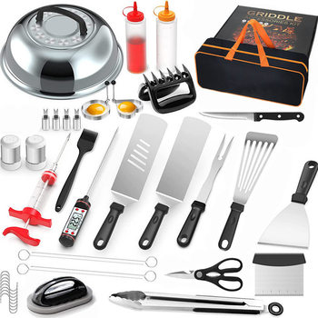 Amazon Outdoor Barbecue Set Tool Set 15-Piece Stainless Steel Bbq Grill Barbecue Essential Tools
