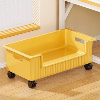 School Bag Storage Rack Mobile Trolley Storage Rack Artifact Storage Basket under the Table Wheeled School Bag Cabinet Toy Storage Box