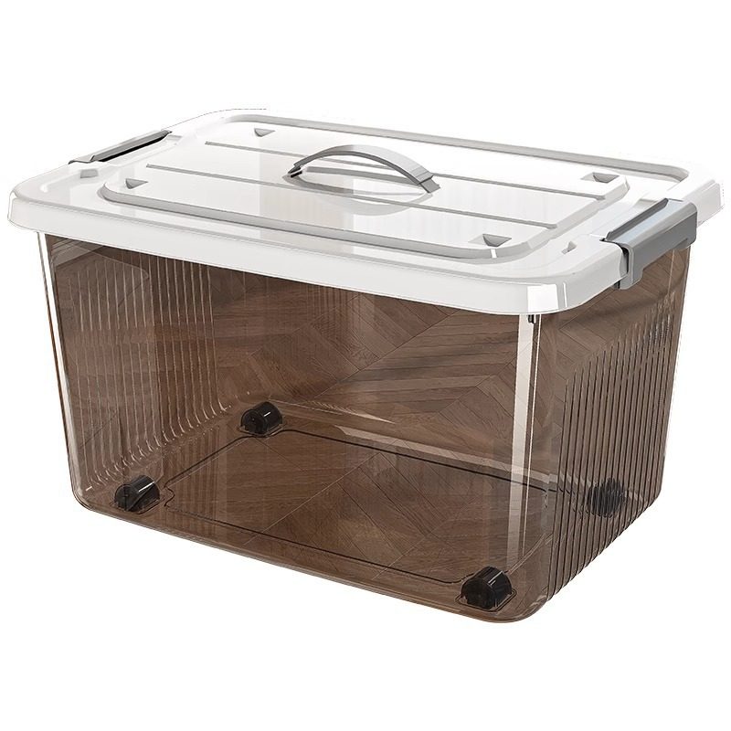 Thickened Transparent Storage Box Portable Miscellaneous Storage Box with Lid for Household Clothes and Toys Manufacturer Wholesale