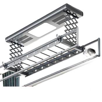 Press-Lift Type Household Balcony Electric Clothes Drying Rack Household Cooling Double-Layer Telescopic Rack Full-Screen Intelligent