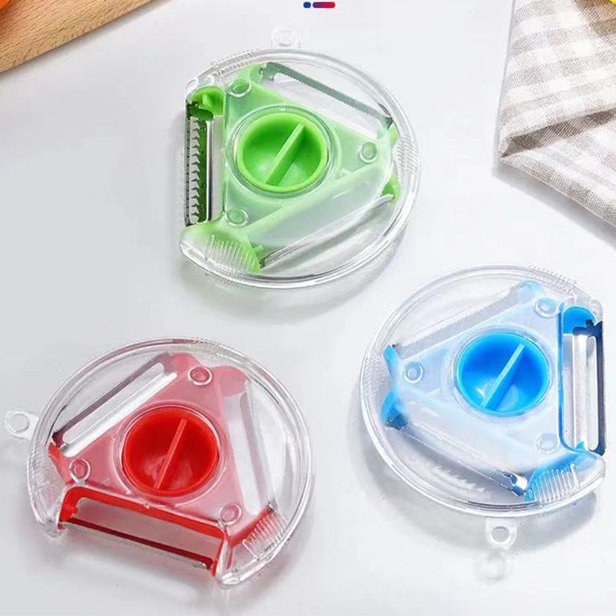 Three-in-One Multi-Function Peeler Household Potato Silk Peel Scraper Cutter Kitchen Utensils Planer Apple Melon Fruit