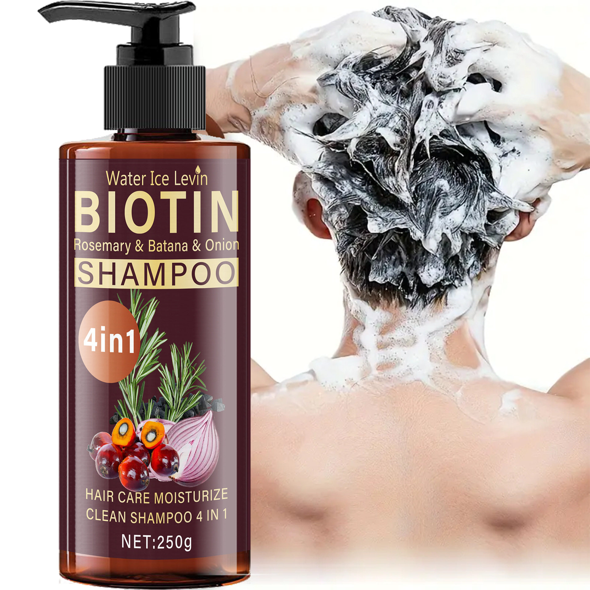 Water Ice Levin Cross-Border Cleansing Hair to Create Strong and Healthy Hair Biotin Shampoo