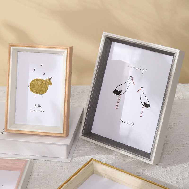 Light Luxury Photo Frame Table Wholesale 6 Inches 7 Inches 8inch 10inch A4 Art Photo Frame Wall Hanging Photo Studio Decorative Picture Frame