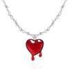 Cross-border creative Gothic Love drop blood pendant bleeding heart-shaped necklace drop blood Thorn heart-shaped pendant necklace