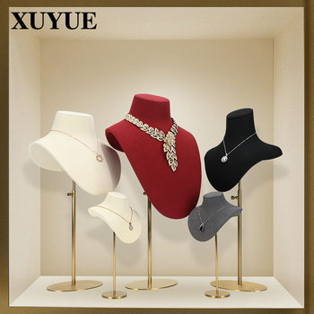 Xuyue necklace display stand metal window portrait model neck jewelry display stand necklace pendant display ornaments