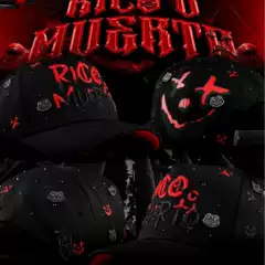 New Model Dandy Embroidered Adjustable Baseball Cap with Curved Brim and Rhinestones, Uncle Beard Style