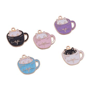 Internet Celebrity Ins Style Cute Coffee Kitten Style DIY Accessories Bracelet Phone Chain Pendant Accessories Accessories